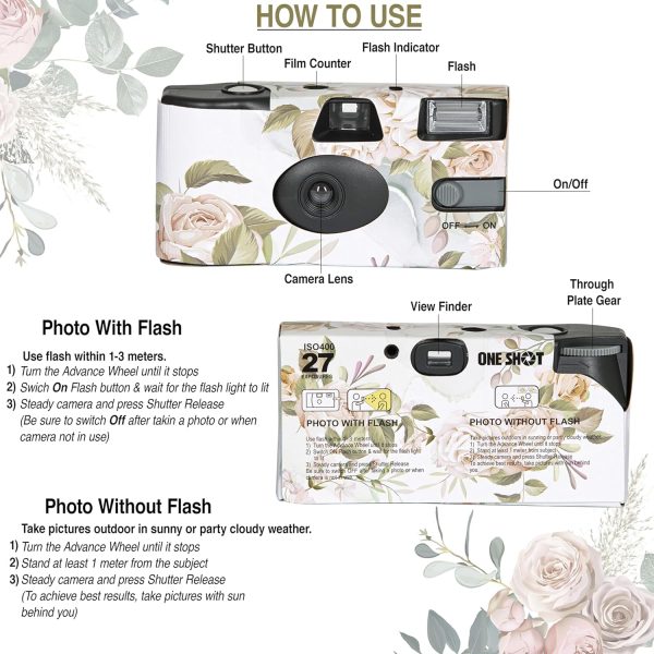 1Shot Disposable Camera Bulk - 10PCS Wedding & Party Film Camera - ISO400 35mm - Image 3